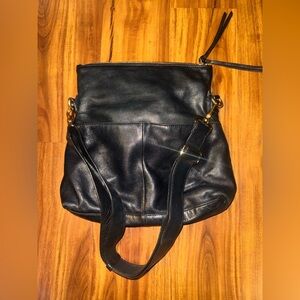 Margot Black Pebbled Leather Shoulder
Crossbody Bag 3 Compartment Boho